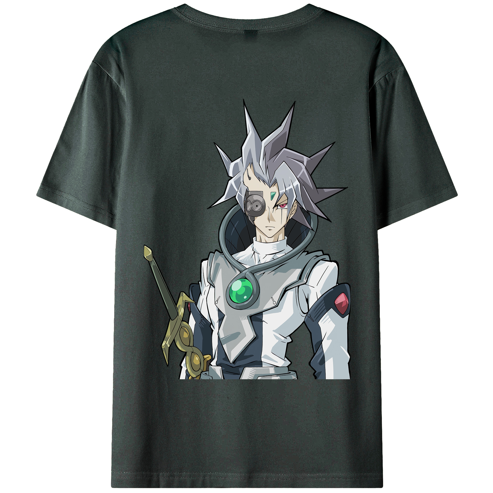 （画像用） 遊☆戯☆王 Yu-Gi-Oh! 綿100％ メンズ半袖Tシャツ（バックプリント） 通気性